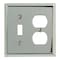 Amerelle Wall Plate, Number of Gangs: 2 gang Stamped Steel, Polished Chrome Finish, Light Gray 161TD - alternate 1
